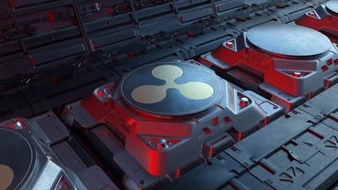 RIPPLE Logo Crypto Currency Motion Graphics Background 4K Stock Footage 122633869