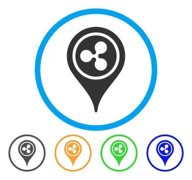Ripple Map Pointer Rounded Icon イラスト素材