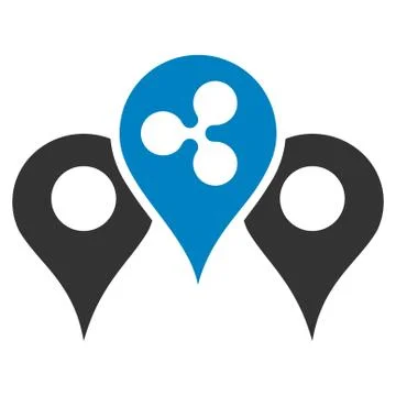 Ripple Map Pointers Flat Icon イラスト素材