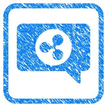 Ripple Message Cloud Framed Stamp イラスト素材