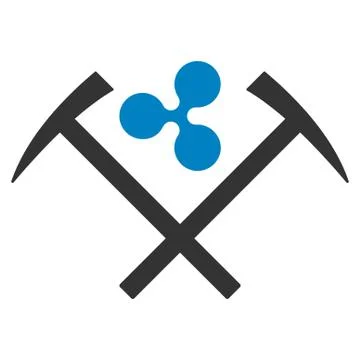 Ripple Mining Hammers Flat Icon イラスト素材