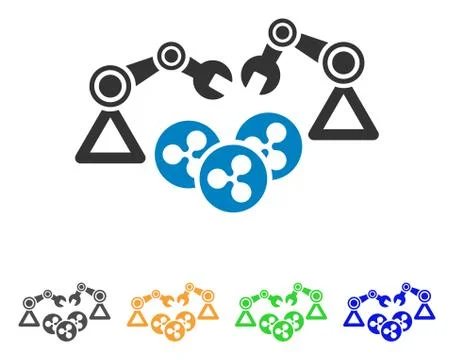 Ripple Mining Robotics Vector Icon Stock Illustration