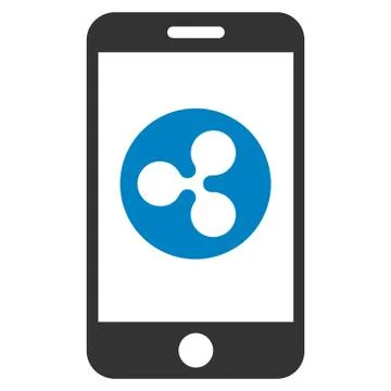 Ripple Mobile Flat Icon Stock Illustration