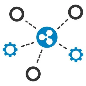 Ripple Network Structure Flat Icon Illustrazione stock