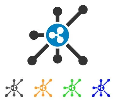Ripple Node Vector Icon Illustrazione stock