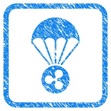 Ripple Parachute Framed Stamp Ilustración de archivo