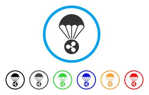 Ripple Parachute Rounded Icon Stockillustratie
