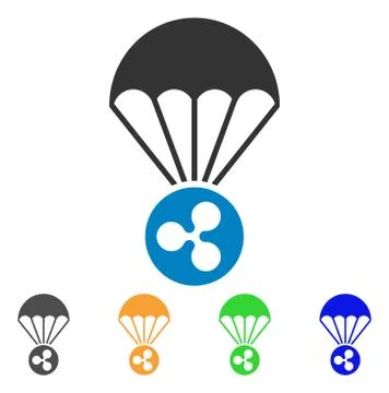 Ripple Parachute Vector Icon 스톡 일러스트