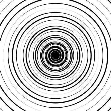 Ripple pattern with concentric circles. Circular geometric background. Stock Illustration