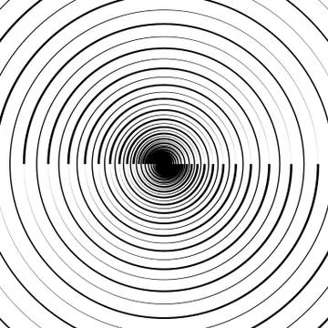 Ripple pattern with concentric circles. Circular geometric background. Stock Illustration