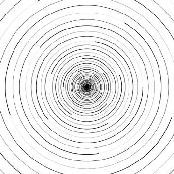 Ripple pattern with concentric circles. Circular geometric background. Stock Illustration
