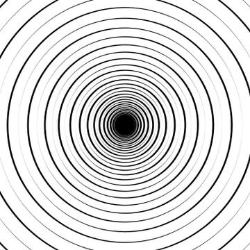 Ripple pattern with concentric circles. Circular geometric background. Stockillustratie