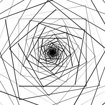 Ripple pattern with concentric squares - Circular geometric background. イラスト素材