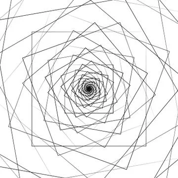 Ripple pattern with concentric squares - Circular geometric background. イラスト素材