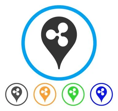 Ripple Pointer Rounded Icon Stock Illustration