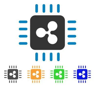 Ripple Processor Vector Icon Illustrazione stock
