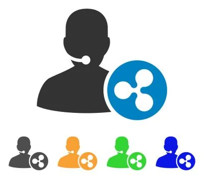 Ripple Receptionist Vector Icon Stock Illustration