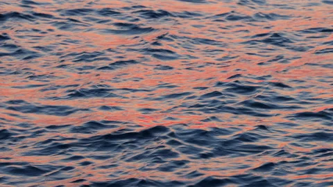 Ripple sea wave. Ocean waves shining on sunrise sun. Stock Footage 150242183