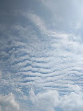 Ripple Sky: Serene Cloudscape with Unique Patterns Stock Photos