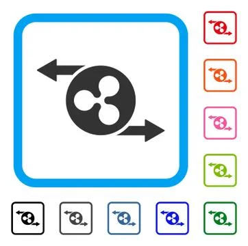 Ripple Spend Arrows Framed Icon Ilustração Stock