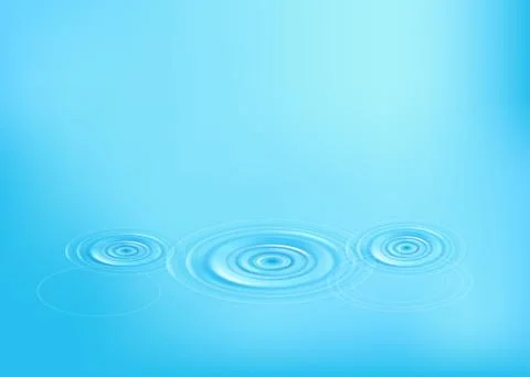 Ripple, splash water waves surface from drop isolated on transparent backgr.. Stock Illustration