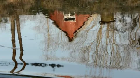 Ripple on spring pond water Stock Footage 10892554
