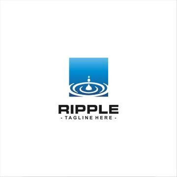 Ripple Square Logo Design Idea Stock Illustration