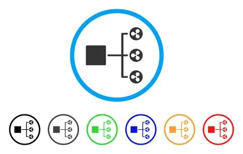 Ripple Structure Diagram Rounded Icon イラスト素材