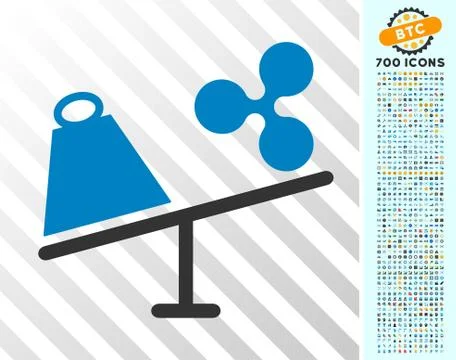 Ripple Trade Swing Flat Icon with Bonus Stockillustratie