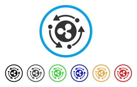 Ripple Turnover Rounded Icon Stock Illustration