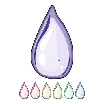 Ripple water drops cartoon vector graphic Stock Illustration