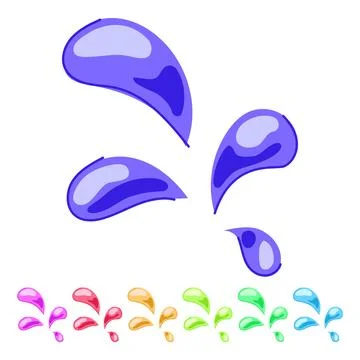 Ripple water drops vector cartoon graphic Stock Illustration