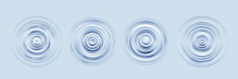 Ripple water wave vector splash motion effect Illustrazione stock