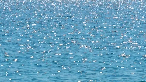 Ripple wave pattern on water surface , reflection Stock Footage 90783298
