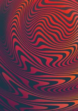 Ripple Wave Striped Pattern Red Vertical Background 库存插图