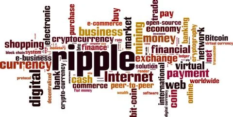 Ripple word cloud Illustrazione stock