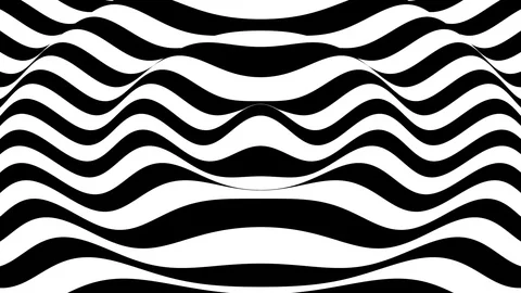 Rippled black and white surface optical background loop Stock Footage 120562986