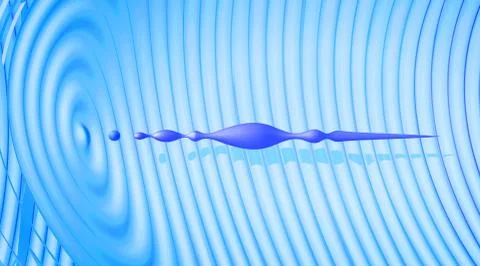 Rippled blue background for banner, poster, flyer, card, cover, brochure. Stock Illustration