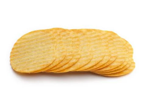 Rippled potato chips Stock Photos