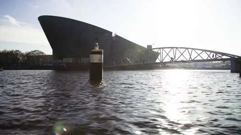Rippled sea surface and ship in background Video stock 71535581