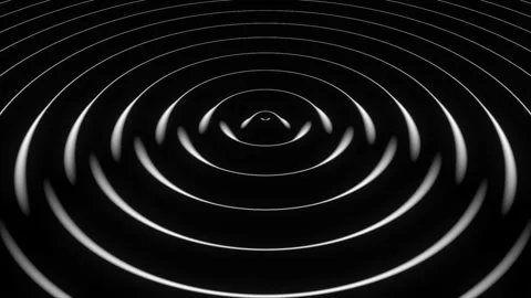 Rippled stylized surface in dark background black and white 4k looping animation Stock Footage 170544500