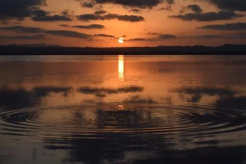 Rippled sunset Stock Photos