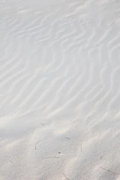 Rippled Texture of White Sand Beach Foto stock