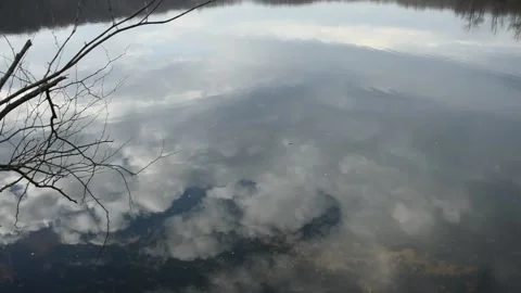 Ripples and Cloud Reflections in Lake -01 Stock Footage 234343005