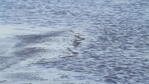 Ripples and ice Stock Footage 152284490