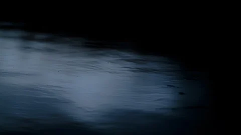 Ripples on the black water surface Stock Footage 94883454