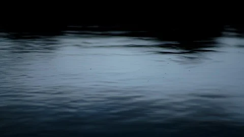 Ripples on the black water surface Stock Footage 94883488