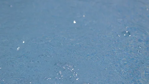 Ripples on Clear Blue Water Surface Stock Footage 246757630