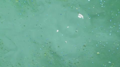 Ripples of Elegance: Abstract Aqua Textures Stock Footage 250817292