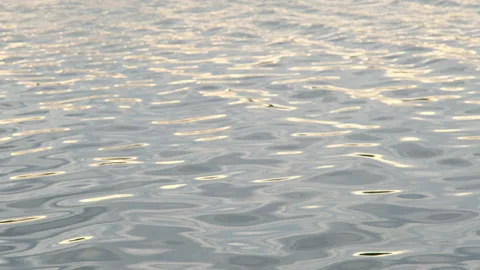 Ripples in the lake water with sunlight reflected in the water. Stock Footage 197540887